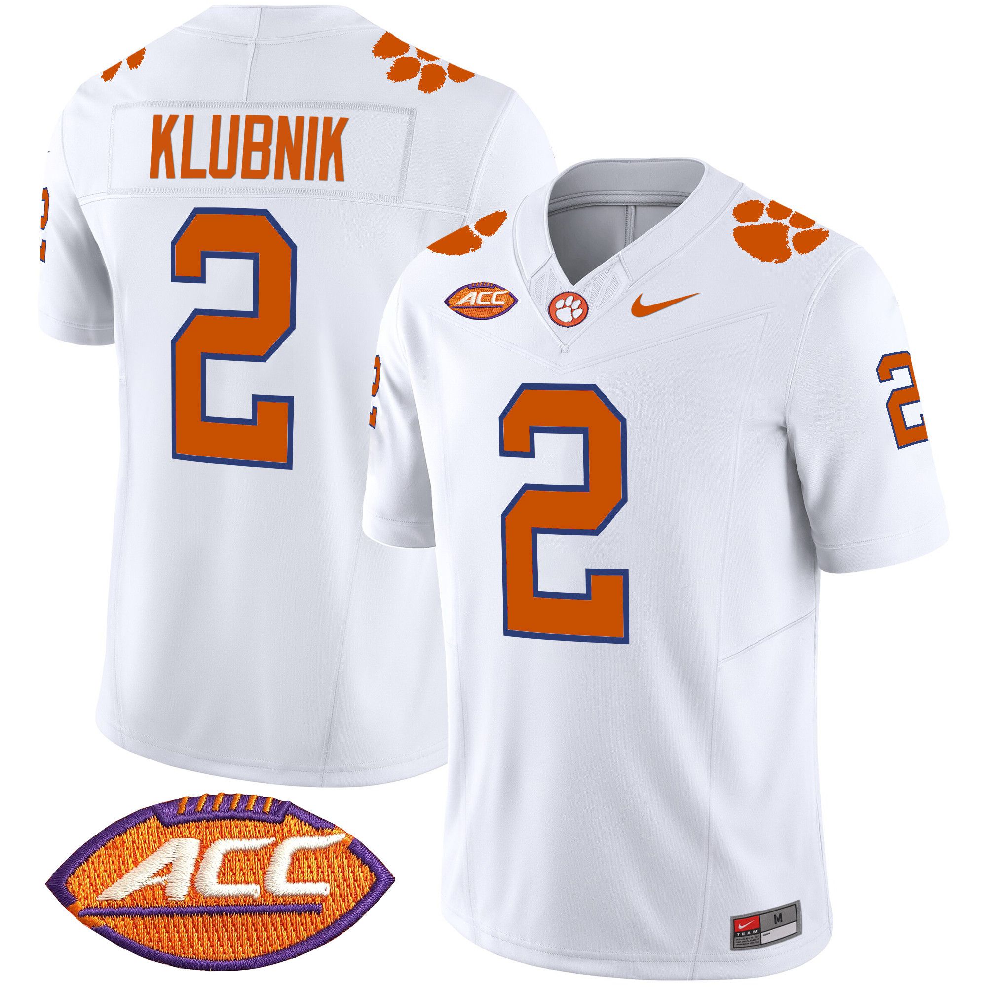 Men Clemson Tigers #2 Klubnik White 2024 Nike Vapor Limited NCAA Jersey->indianapolis colts->NFL Jersey